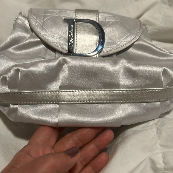 Dior Parfums Silver Satin Mini Pouch - Picture 7 of 9
